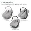 imageUPPAbaby CozyGanoosh for Aria and Mesa Infant Car Seat CarriersUltraPlush WeatherProofCharcoal MlangeLight Grey