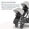 imageUPPAbaby RumbleSeat V2 Second Lower SeatCompatible with Vista V2 and Vista V3  Adapters Bumper Bar Bug Shield IncludedJordan Charcoal MlangeSilver FrameBlack LeatherAnthony WhiteGrey Chenille