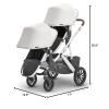 imageUPPAbaby RumbleSeat V2 Second Lower SeatCompatible with Vista V2 and Vista V3  Adapters Bumper Bar Bug Shield IncludedJordan Charcoal MlangeSilver FrameBlack LeatherBryce White Marl