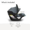 imageUPPAbaby Mesa V3 Infant Car Seat  Easy Installation  SmartSecure Technology  Attaches to Stroller  Base  Infant Insert Included  Evelyn Meadow GreenCallum Stone Blue
