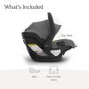 imageUPPAbaby Mesa V3 Infant Car Seat  Easy Installation  SmartSecure Technology  Attaches to Stroller  Base  Infant Insert Included  Evelyn Meadow GreenGreyson Charcoal Mlange