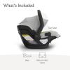 imageUPPAbaby Mesa V3 Infant Car Seat  Easy Installation  SmartSecure Technology  Attaches to Stroller  Base  Infant Insert Included  Evelyn Meadow GreenSavannah Grey Mlange