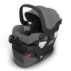 imageUPPAbaby Mesa V3 Infant Car Seat  Easy Installation  SmartSecure Technology  Attaches to Stroller  Base  Infant Insert Included  Evelyn Meadow GreenGreyson Charcoal Mlange