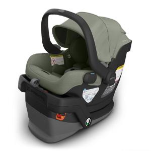 imageUPPAbaby Mesa V3 Infant Car Seat  Easy Installation  SmartSecure Technology  Attaches to Stroller  Base  Infant Insert Included  Evelyn Meadow GreenEvelyn Meadow Green