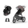 imageUPPAbaby Ridge Jogging Stroller  Mesa V3 Car Seat Travel System Combo  Cup Holder Bug and Rain Shields Car Seat Base and Infant Insert Included  Jake CharcoalTheo Dark Taupe  Jake Charcoal