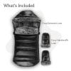 imageUPPAbaby Luxe Cozy Bundle Includes CozyGanoosh Luxe 2in1 AllSeason Footmuff and Luxe CozyHandmuff Easily Attaches to Stroller UltraPlush ZipOut Liner Weatherproof  Lyla Onyx Nylon