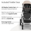 imageUPPAbaby Vista V3 Stroller  Aria V2 Infant Car Seat Travel System Combo  Toddler Seat Bumper Bar Bug and Rain Shields Car Seat Base and Infant Insert Included  Declan Oat MlangeDeclan Oat Mlange