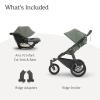 imageUPPAbaby Travel System  Ridge Stroller  Aria V2 Lightweight Car Seat Combo  Toddler Seat Rain Shield Bug Shield Car Seat Base with Load Leg  Infant Insert Included  GwenEvelyn Green