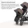 imageUPPAbaby Vista V3 Stroller  RumbleSeat V3  Convertible SingletoDouble Stroller System Toddler Seat RumbleSeat Accessory Adapters Included  Owen Mocha MlangeCarbon FrameChestnut Leather