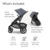 imageUPPAbaby Vista V3 Stroller  RumbleSeat V3  Convertible SingletoDouble Stroller System Toddler Seat RumbleSeat Accessory Adapters Included Julian Dusty Blue MlangeCarbon FrameChestnut