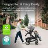 imageUPPAbaby Vista V3 Stroller  RumbleSeat V3  Convertible SingletoDouble Stroller System Toddler Seat RumbleSeat Accessory Adapters Included Julian Dusty Blue MlangeCarbon FrameChestnut