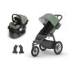 imageUPPAbaby Ridge Jogging Stroller  Mesa V3 Car Seat Travel System Combo  Cup Holder Bug and Rain Shields Car Seat Base and Infant Insert Included  GwenEvelyn Green