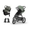 imageUPPAbaby Travel System  Ridge Stroller  Aria V2 Lightweight Car Seat Combo  Toddler Seat Rain Shield Bug Shield Car Seat Base with Load Leg  Infant Insert Included  GwenEvelyn Green