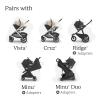 imageUPPAbaby Aria V2 Lightweight Infant Car Seat  Just Under 6 lbs  Base with Load Leg  Infant Insert  AllWeather FootCover Included  Direct Stroller Attachment  Evelyn Green MeadowDeclan Oat Mlange