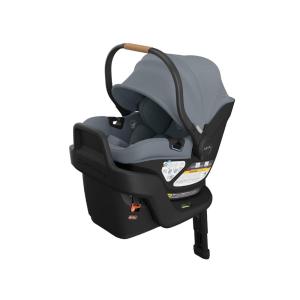 imageUPPAbaby Aria V2 Lightweight Infant Car Seat  Just Under 6 lbs  Base with Load Leg  Infant Insert  AllWeather FootCover Included  Direct Stroller Attachment  Evelyn Green MeadowCallum Stone Blue
