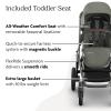 imageUPPAbaby Vista V3 Stroller  Mesa V3 Car Seat Travel System Combo  Toddler Seat Bumper Bar Bug and Rain Shields Car Seat Base and Infant Insert Included  Evelyn Meadow GreenEvelyn Meadow Green
