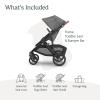 image:imageUPPAbaby Vista V3 Stroller  FullSize SingletoDouble Stroller System  Toddler Seat Bug Shield Rain Shield and Storage Bag Included  Callum Stone BlueSilver FrameSand LeatherGreyson Charcoal Mlange