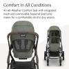 image:imageUPPAbaby Vista V3 Stroller  FullSize SingletoDouble Stroller System  Toddler Seat Bug Shield Rain Shield and Storage Bag Included  Callum Stone BlueSilver FrameSand LeatherEvelyn Meadow Green