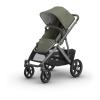 image:imageUPPAbaby Vista V3 Stroller  FullSize SingletoDouble Stroller System  Toddler Seat Bug Shield Rain Shield and Storage Bag Included  Callum Stone BlueSilver FrameSand LeatherEvelyn Meadow Green