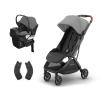 image:imageUPPAbaby Minu V3 Stroller  Aria V2 Infant Car Seat Travel System Combo  Adapter Foot Cover Bug and Rain Shields Car Seat Base and Infant Insert Included  Greyson Charcoal MlangeGreyson Charcoal Mlange