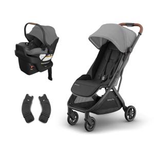 image:imageUPPAbaby Minu V3 Stroller  Aria V2 Infant Car Seat Travel System Combo  Adapter Foot Cover Bug and Rain Shields Car Seat Base and Infant Insert Included  Greyson Charcoal MlangeGreyson Charcoal Mlange