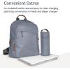 image:imageUPPAbaby Changing Backpack  Multiple Storage Compartments  Side Bottle  Laptop Pockets  Trolley Sleeve  Stroller Strap Attachment  Owen  Mocha Mlange  Chestnut LeatherEmmettGwen Green Mlange  Saddle Leather