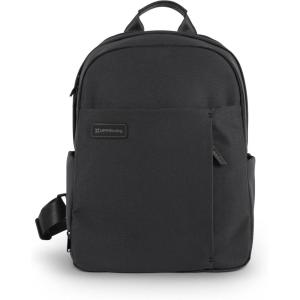 image:imageUPPAbaby Changing Backpack  Multiple Storage Compartments  Side Bottle  Laptop Pockets  Trolley Sleeve  Stroller Strap Attachment  Owen  Mocha Mlange  Chestnut LeatherJake  Charcoal  Black Leather