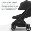 image:imageUPPAbaby Minu V3 Travel Stroller  Lightweight  Compact Design  OneHand Fold  Unfold  from Birth  Overhead Compatible  Evelyn Meadow GreenCarbon FrameChestnut LeatherJake CharcoalCarbon FrameBlack Leather