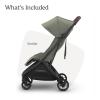 image:imageUPPAbaby Minu V3 Travel Stroller  Lightweight  Compact Design  OneHand Fold  Unfold  from Birth  Overhead Compatible  Evelyn Meadow GreenCarbon FrameChestnut LeatherEvelyn Meadow GreenGraphite FrameChestnut Leather