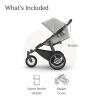 image:imageUPPAbaby Ridge V2 Jogging Stroller  AllTerrain Performance Suspension  NeverFlat Tires Built for Walking Running  Trails  Water Bottle Holder Included  James Black Carbon FrameSavannah Pearl Grey