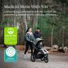 image:imageUPPAbaby Ridge V2 Jogging Stroller  AllTerrain Performance Suspension  NeverFlat Tires Built for Walking Running  Trails  Water Bottle Holder Included  James Black Carbon FrameSavannah Pearl Grey