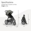 image:imageUPPAbaby Ridge V2 Jogging Stroller  AllTerrain Performance Suspension  NeverFlat Tires Built for Walking Running  Trails  Water Bottle Holder Included  James Black Carbon FrameEvelyn Meadow Green
