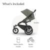 image:imageUPPAbaby Ridge V2 Jogging Stroller  AllTerrain Performance Suspension  NeverFlat Tires Built for Walking Running  Trails  Water Bottle Holder Included  James Black Carbon FrameEvelyn Meadow Green