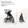 image:imageUPPAbaby Ridge V2 Jogging Stroller  AllTerrain Performance Suspension  NeverFlat Tires Built for Walking Running  Trails  Water Bottle Holder Included  James Black Carbon FrameSavannah Pearl Grey
