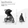 image:imageUPPAbaby Ridge V2 Jogging Stroller  AllTerrain Performance Suspension  NeverFlat Tires Built for Walking Running  Trails  Water Bottle Holder Included  James Black Carbon FrameJames Black