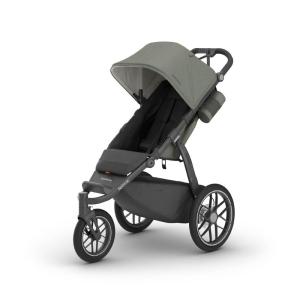 image:imageUPPAbaby Ridge V2 Jogging Stroller  AllTerrain Performance Suspension  NeverFlat Tires Built for Walking Running  Trails  Water Bottle Holder Included  James Black Carbon FrameEvelyn Meadow Green