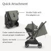 image:imageUPPAbaby Minu V3 Stroller  Aria V2 Infant Car Seat Travel System Combo  Adapter Foot Cover Bug and Rain Shields Car Seat Base and Infant Insert Included  Evelyn Meadow Green