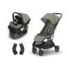 image:imageUPPAbaby Travel System Includes Minu V3 Stroller  Mesa V3 Infant Car Seat Travel System Combo  Adapters Car Seat Base  Infant Insert Included  Evelyn Meadow Green