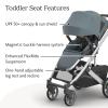 image:imageUPPAbaby Cruz V3 Stroller  from Birth  Car Seat Compatible  FullSize Reversible Seat  Infant Insert Bug and Rain Shields Included  Ada  Sandstone MlangeCarbon FrameChestnut LeatherCallum Stone Blue