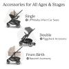 image:imageUPPAbaby Cruz V3 Stroller  from Birth  Car Seat Compatible  FullSize Reversible Seat  Infant Insert Bug and Rain Shields Included  Ada  Sandstone MlangeCarbon FrameChestnut LeatherAda Sandstone Mlange