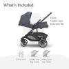 image:imageUPPAbaby Cruz V3 Stroller  from Birth  Car Seat Compatible  FullSize Reversible Seat  Infant Insert Bug and Rain Shields Included  Ada  Sandstone MlangeCarbon FrameChestnut LeatherJulian Dusty Blue Mlange