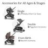 image:imageUPPAbaby Cruz V3 Stroller  from Birth  Car Seat Compatible  FullSize Reversible Seat  Infant Insert Bug and Rain Shields Included  Ada  Sandstone MlangeCarbon FrameChestnut LeatherOwen Mocha Mlange