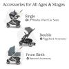 image:imageUPPAbaby Cruz V3 Stroller  from Birth  Car Seat Compatible  FullSize Reversible Seat  Infant Insert Bug and Rain Shields Included  Ada  Sandstone MlangeCarbon FrameChestnut LeatherCallum Stone Blue