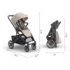 image:imageUPPAbaby Cruz V3 Stroller  from Birth  Car Seat Compatible  FullSize Reversible Seat  Infant Insert Bug and Rain Shields Included  Ada  Sandstone MlangeCarbon FrameChestnut LeatherAda Sandstone Mlange