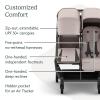 image:imageUPPAbaby Minu Duo SidebySide Double Stroller  Lightweight  Compact Design for Travel  Easy Fold from Birth to Toddler  Independent Recline Ada SandstoneCarbon FrameChestnut LeatherAda Sandstone MelangeCarbon FrameChestnut Leather