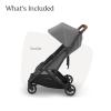 image:imageUPPAbaby Minu Duo SidebySide Double Stroller  Lightweight  Compact Design for Travel  Easy Fold from Birth to Toddler  Independent Recline Ada SandstoneCarbon FrameChestnut LeatherGreyson Charcoal MlangeCarbon FrameSaddle Leather