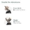 image:imageUPPAbaby Minu Duo SidebySide Double Stroller  Lightweight  Compact Design for Travel  Easy Fold from Birth to Toddler  Independent Recline Ada SandstoneCarbon FrameChestnut LeatherAda Sandstone MelangeCarbon FrameChestnut Leather