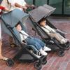 image:imageUPPAbaby Minu Duo SidebySide Double Stroller  Lightweight  Compact Design for Travel  Easy Fold from Birth to Toddler  Independent Recline Ada SandstoneCarbon FrameChestnut LeatherJake CharcoalCarbon FrameBlack Leather