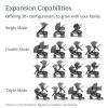 image:imageUPPAbaby Vista V3 Convertible SingletoDouble Stroller for Baby amp Toddler 30 Configurations Travel System Compatible AllWheel Suspension XL Basket  Ada Sandstone MlangeCarbon FrameSavannah Pearl Gray Jacquard