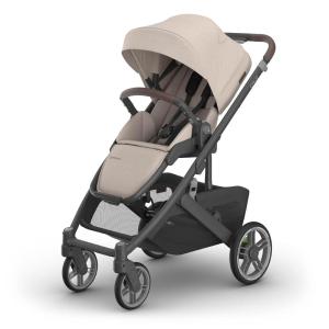 image:imageUPPAbaby Cruz V3 Stroller  from Birth  Car Seat Compatible  FullSize Reversible Seat  Infant Insert Bug and Rain Shields Included  Ada  Sandstone MlangeCarbon FrameChestnut LeatherAda Sandstone Mlange